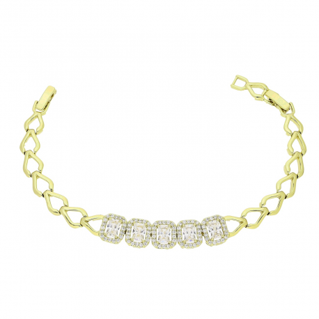 14K BRANSOLETKA POZŁACANA 19-17 CM 10 MM ELEGANCE XUPING 84740