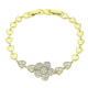 14K BRANSOLETKA POZŁACANA 18,5-17 CM 16 MM ELEGANCE XUPING 84743