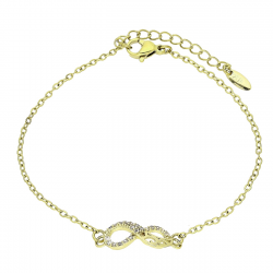 14K BRANSOLETKA POZŁACANA 18+4 CM 7 MM INFINITI XUPING 84750
