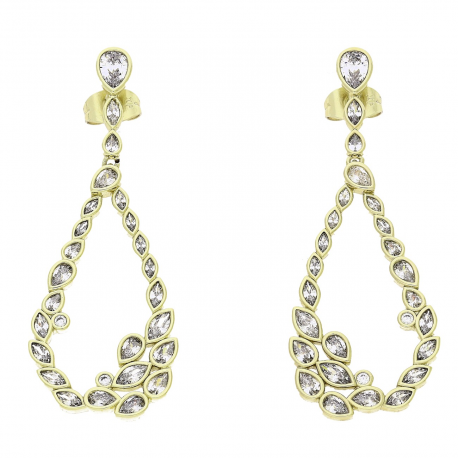 14K KOLCZYKI POZŁACANE 55/21 MM LUXURY XUPING 84776