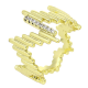 14K PIERŚCIONEK POZŁACANY 14 MM ELEGANCE XUPING 84784