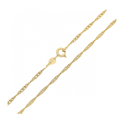 ŁAŃCUSZEK POZŁACANY 60 CM 1,9 MM SINGAPURKA XUPING 84794