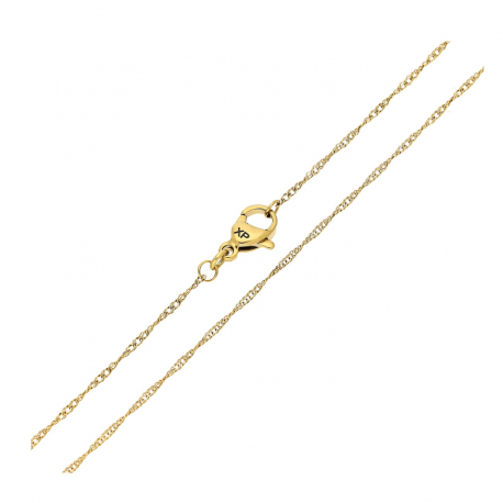 ŁAŃCUSZEK POZŁACANY 45 CM 1,1 MM SINGAPURKA XUPING 84804