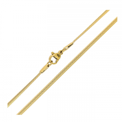 ŁAŃCUSZEK POZŁACANY 50 CM 2,2 MM OGON WĘŻA PŁASKI XUPING 84806