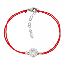 BRANSOLETKA PLATYNOWANA 17,5+3 CM 9 MM RED STRING XUPING 84798
