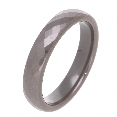 PIERŚCIONEK CERAMICZNY 4 MM SZARY SZLIF TTM XUPING 85040