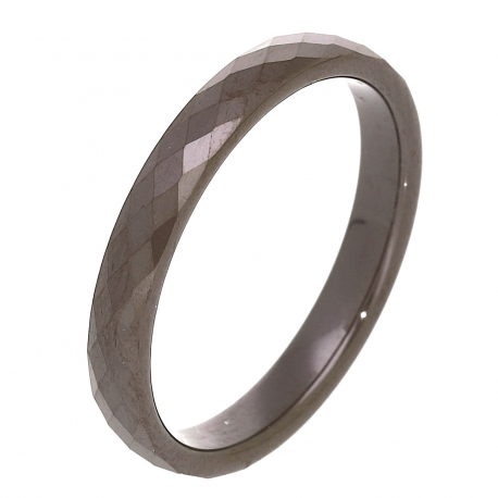 PIERŚCIONEK CERAMICZNY 3 MM CZEKOLADOWY SZLIF TTM XUPING 85045