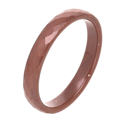 PIERŚCIONEK CERAMICZNY 3 MM BRĄZ SZLIF TTM XUPING 85046