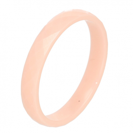 PIERŚCIONEK CERAMICZNY 3 MM CIEMNY BEŻ SZLIF TTM XUPING 85051