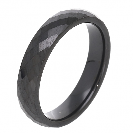 PIERŚCIONEK CERAMICZNY 4 MM CIEMNA CZEKOLADA SZLIF TTM XUPING 85052