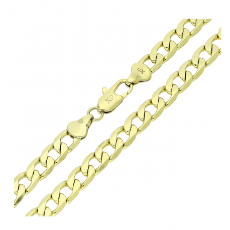 14K ŁAŃCUSZEK POZŁACANY 60 CM 6,4 MM PANCERKA XUPING 85071