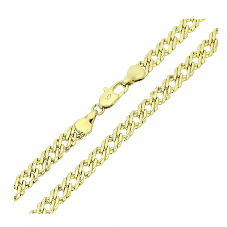 14K ŁAŃCUSZEK POZŁACANY 55 CM 5,5 MM ROMBO XUPING 85073