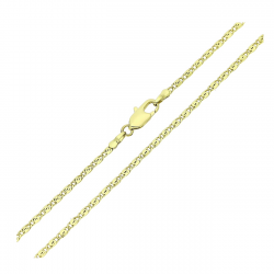 14K ŁAŃCUSZEK POZŁACANY 45 CM 1,9 MM PTASIE OKO XUPING 85076