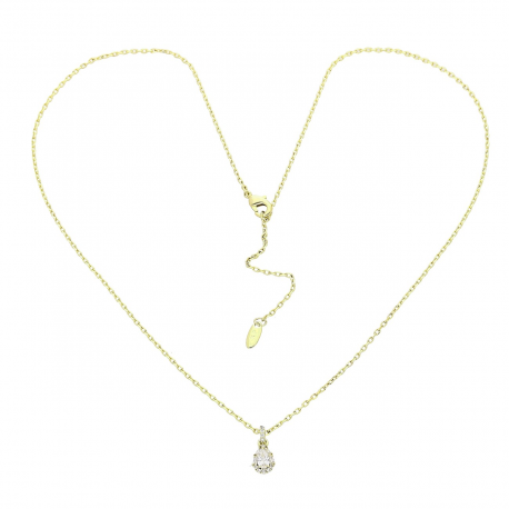 14K CELEBRYTKA POZŁACANA 46+5 CM BRYLANTOWA ŁEZKA XUPING 85079