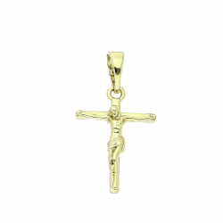 14K ZAWIESZKA POZŁACANA 25/13 MM KRZYŻYK XUPING 85083