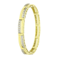 14K BRANSOLETKA POZŁACANA 60/7 MM BRYLANTOWY BANGLE XUPING 85098