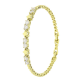 14K BRANSOLETKA POZŁACANA 18,5-17 CM 6 MM BRYLANTY I GWIAZDY XUPING 85104