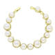 14K BRANSOLETKA POZŁACANA 18,5-16 CM 12 MM PEREŁ ELEGANCJA XUPING 85108