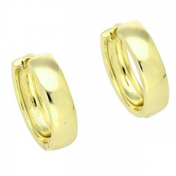 14K KOLCZYKI POZŁACANE 18/5 MM ZŁOTE KÓŁKA XUPING 85134