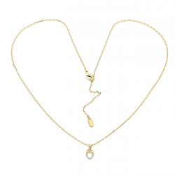 CELEBRYTKA POZŁACANA 46+5 CM BRYLANTOWE SERDUSZKO Z KOKARDKĄ XUPING 85155