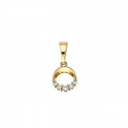ZAWIESZKA POZŁACANA 16/7,5 MM MALEŃKA Z BRYLANCIKAMI XUPING 85192
