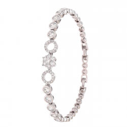 BRANSOLETKA PLATYNOWANA 19-17 CM 8 MM ELEGANCE XUPING 85239