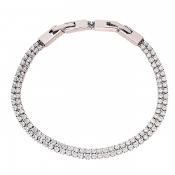 BRANSOLETKA PLATYNOWANA 19-17 CM 4 MM BRYLANTOWA XUPING 85241