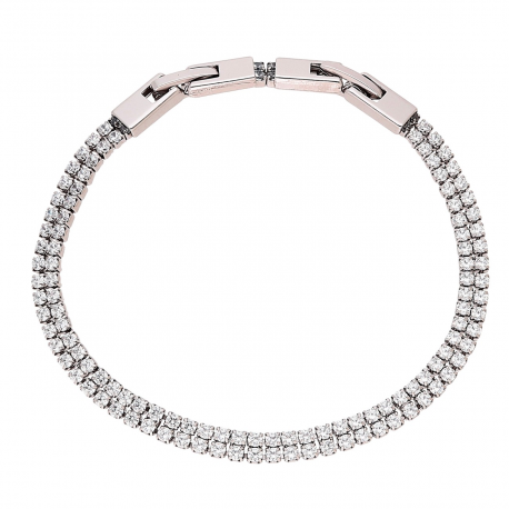 BRANSOLETKA PLATYNOWANA 19-17 CM 4 MM BRYLANTOWA XUPING 85241