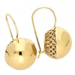 KOLCZYKI POZŁACANE 33/19 MM TRADYCYJNE NA KABŁĄKU XUPING 85251