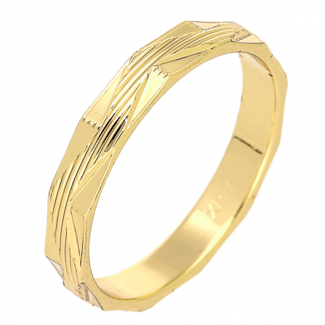 OBRĄCZKA POZŁACANA 3 MM DIAMENTOWANA XUPING 85351