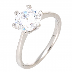 PIERŚCIONEK PLATYNOWANY 9 MM BRYLANT ZARĘCZYNOWY XUPING 85355