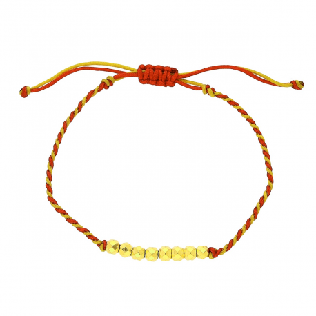 BRANSOLETKA POZŁACANA RED AND YELLOW STRING S.STEEL TTM XUPING 85423