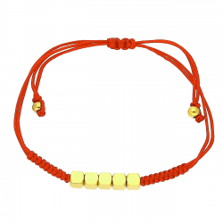 BRANSOLETKA POZŁACANA RED STRING S.STEEL TTM XUPING 85424