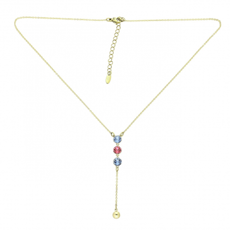 14K CELEBRYTKA POZŁACANA 38+5 Z-6 CM MIX CRYSTAL XUPING 85453