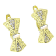 14K KOLCZYKI POZŁACANE 20/9 MM AB CRYSTAL XUPING 85459