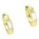 14K KOLCZYKI POZŁACANE 17/4 MM CRYSTAL XUPING 85465