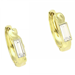 14K KOLCZYKI POZŁACANE 17/4 MM CRYSTAL XUPING 85465