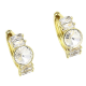 14K KOLCZYKI POZŁACANE 15/7 MM CRYSTAL XUPING 85470